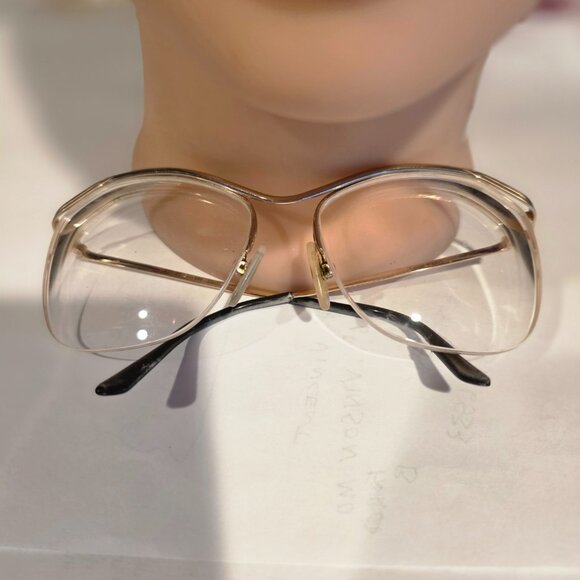 Logo Paris Gold Metal Half Rim Frame Eyeglasses 231-02 000 53 15 - Picture 5 of 15